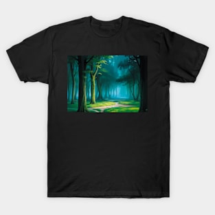 Serene Forest in Spring Light T-Shirt